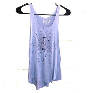 Blue relaxed fit tank top